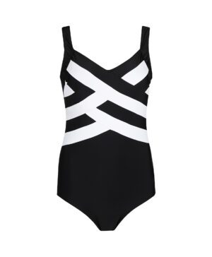 Ladies swimsuit inserts Black + off white