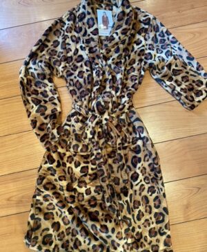 Badjas velours Leopard